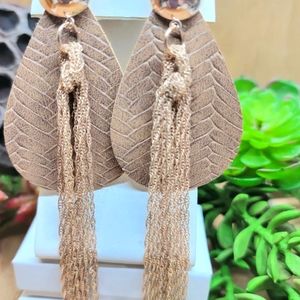 HAND CRAFTED Faux Leather earrings